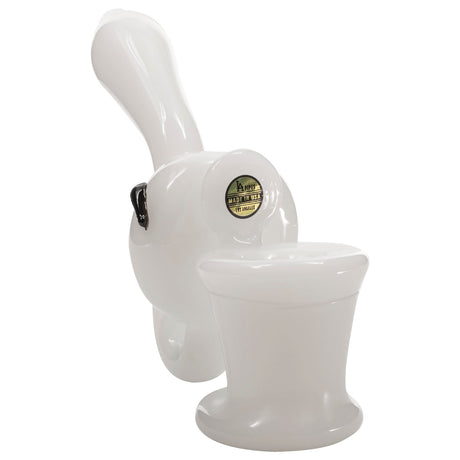 LA Pipes - Toilet Bowl Glass Pipe, Sherlock Spoon Design, Standard Size, Side View