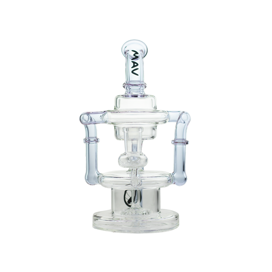 MAV Glass Griffith Microscopic Slitted Puck Recycler with Bent Neck - Front View