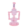 MAV Glass Griffith Microscopic Slitted Puck Bent Neck Recycler in Pink - Front View
