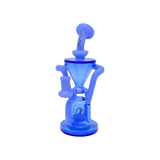 MAV Glass - The Humboldt Dab Rig in Sapphire Blue - Front View on Seamless White