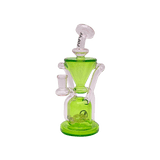 MAV Glass - The Humboldt Dab Rig in Neon Green - Front View with Percolator Detail