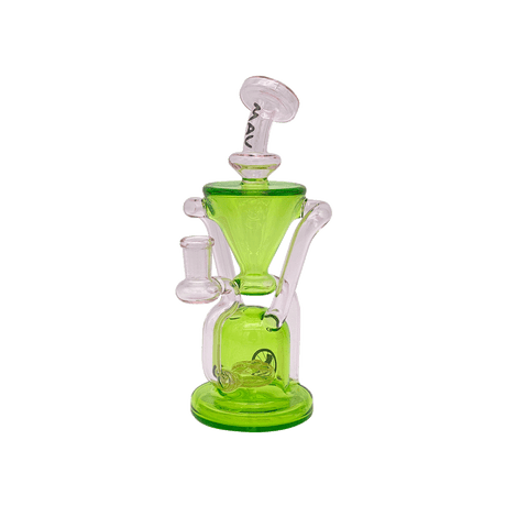MAV Glass - The Humboldt Dab Rig in Neon Green - Front View with Percolator Detail