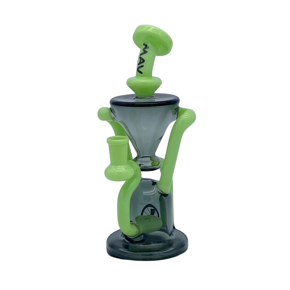MAV Glass 'The Humboldt' Dab Rig in Green - Front View on Seamless White Background