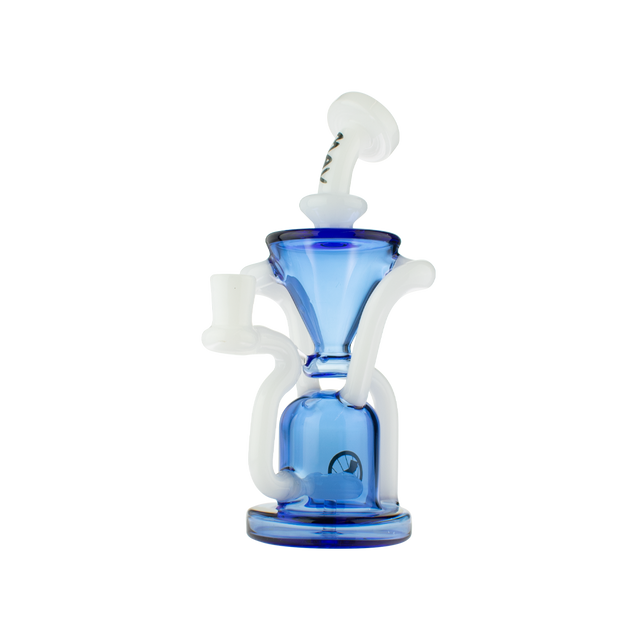 MAV Glass - The Humboldt Dab Rig in Blue - Front View on Seamless White Background