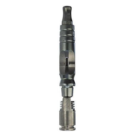 DynaVap HyperDyn dry herb vaporizer product photo showing the complete titanium device upright.