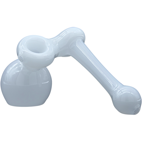 LA Pipes "Ivory Sidecar" Glass Bubbler Pipe for Dry Herbs, 6" Length, USA Made