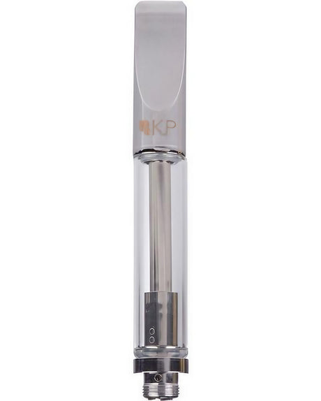 The Kind Pen Metal/Glass Wick Cartridge in Silver, Portable Design for Concentrates, Front View
