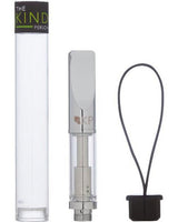 The Kind Pen Metal/Glass Wick Cartridge in Silver for Concentrates, Front View on White Background