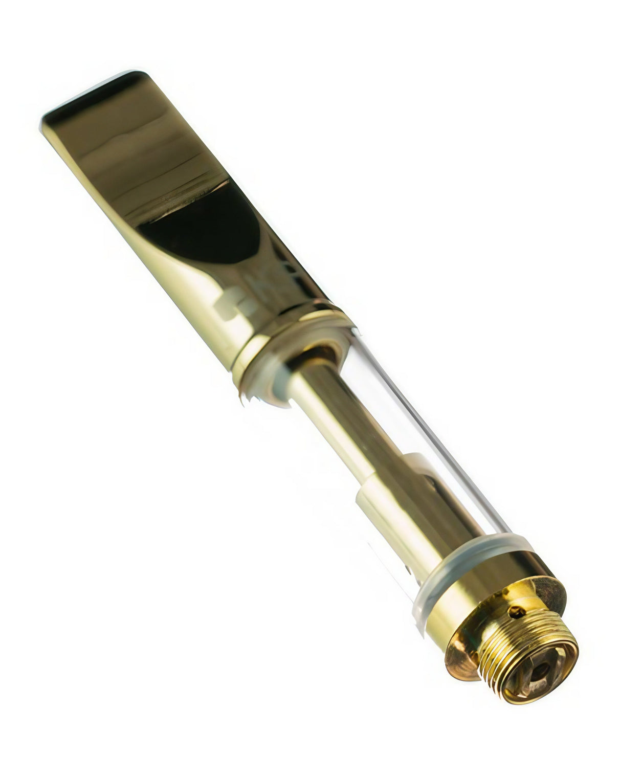 The Kind Pen Metal/Glass Wick Cartridge in Gold for Concentrates, Portable Design - Angled View