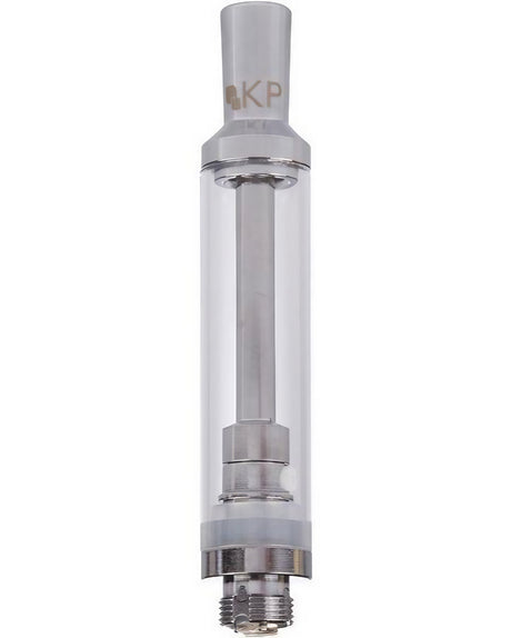 The Kind Pen wickless metal/glass cartridge for vaporizers, silver, front view