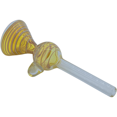 LA Pipes "Loud Speaker" Pull-Stem Slide Bowl in Amber - Borosilicate Glass with Rubber Grommet