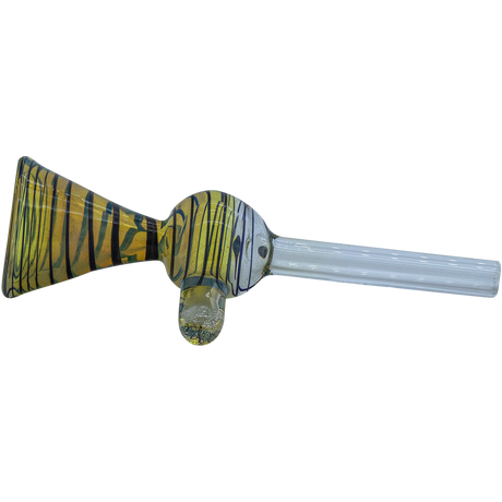 LA Pipes "Loud Speaker" Pull-Stem Slide Bowl for Bongs, Borosilicate Glass with Rubber Grommet Joint