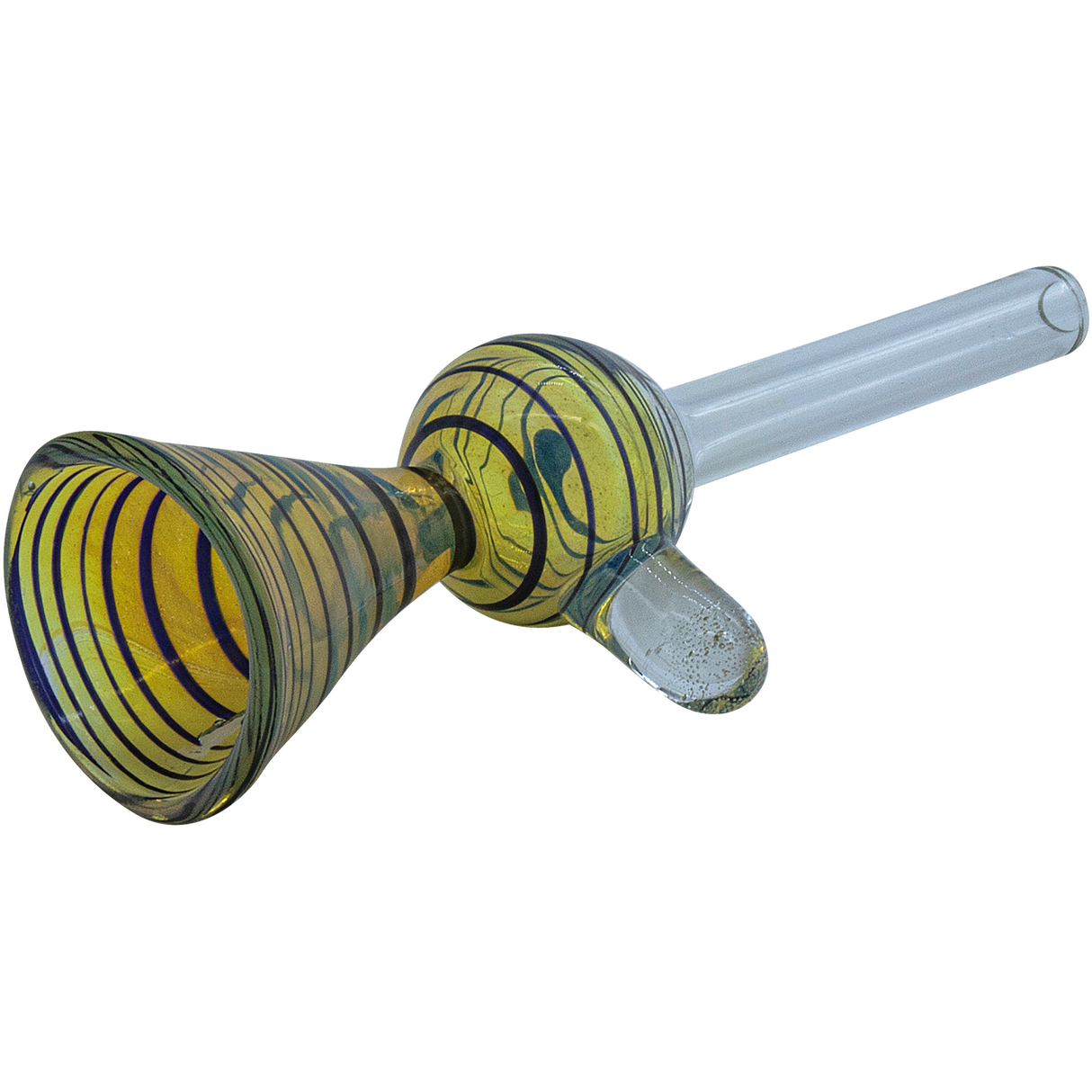 LA Pipes "Loud Speaker" Pull-Stem Slide Bowl for Bongs, Borosilicate Glass, Side View