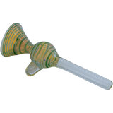 LA Pipes "Loud Speaker" Green Pull-Stem Slide Bowl for Bongs, Borosilicate Glass with Rubber Grommet