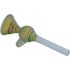 LA Pipes "Loud Speaker" Green Pull-Stem Slide Bowl for Bongs, Borosilicate Glass with Rubber Grommet
