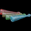 LA Pipes "Magic Dust" Frit Chillum in Red, Green, Blue, and Mix Colors - 4.5" Borosilicate Glass