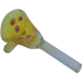 LA Pipes "Mission Bell" Pull-Stem Slide Bowl in Amber, Borosilicate Glass for Grommet Joint Bongs