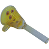 LA Pipes "Mission Bell" Pull-Stem Slide Bowl in Amber, Borosilicate Glass for Grommet Joint Bongs