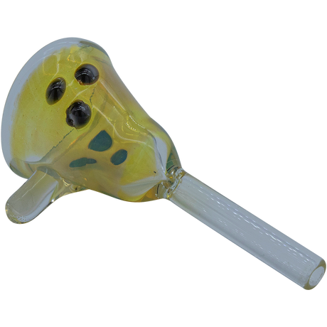 LA Pipes "Mission Bell" Pull-Stem Slide Bowl in Black, Borosilicate Glass, Top View