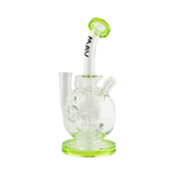 MAV Glass Mojave Double Uptake Incycler Recycler Dab Rig with Neon Accents - Front View