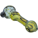 LA Pipes "Painted Warrior Spoon" Glass Pipe in Onyx Black, Fumed Color Changing Design