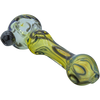 LA Pipes "Painted Warrior Spoon" Glass Pipe in Onyx Black, Fumed Color Changing Design