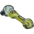 LA Pipes "Painted Warrior Spoon" Glass Pipe in Onyx Black, Fumed Color Changing Design
