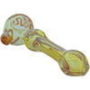 LA Pipes "Painted Warrior Spoon" Glass Pipe, Fumed Color Changing, 3.25" Length, Side View