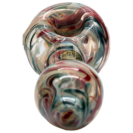 LA Pipes "Primordial Ooze" Glass Spoon Pipe, Fumed Color Changing, 4.5" Front View