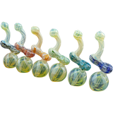 LA Pipes "Rake Bubb" Fumed Sherlock Bubbler Pipes in various colors, front view