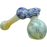 LA Pipes "Raked Sidecar" Fumed Bubbler Pipe in Assorted Colors, Angled Side View