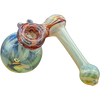 LA Pipes Raked Sidecar Bubbler in Ruby Red, 6" Borosilicate Glass for Dry Herbs, Side View
