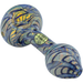 LA Pipes "Raker" Glass Spoon Pipe in Blue, Large Variant, Fumed Color Changing Design