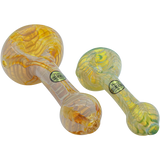 LA Pipes "Raker" Glass Spoon Pipes with Fumed Color Changing Design