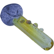 LA Pipes "Razorback" Silver Fumed Mini Spoon Pipe, Blue Hues, 3" Borosilicate Glass, USA Made