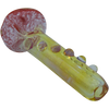 LA Pipes "Razorback" Silver Fumed Mini Spoon Pipe in Red Hues, 3" Borosilicate Glass, USA Made