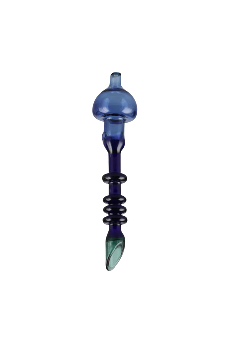 5" Sauce Wand Dabber with Carb Cap, Borosilicate Glass, Bubble Design, Front View