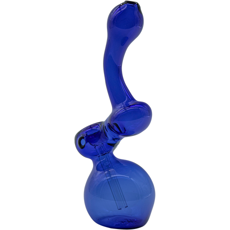 LA Pipes "Sherbub" Blue Glass Sherlock Bubbler Pipe - 6" Height, Borosilicate, USA Made