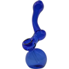 LA Pipes Sherbub Glass Sherlock Bubbler in Cobalt Blue with bubble design, 6" tall, for dry herbs