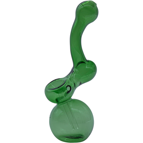 Emerald Green LA Pipes 'Sherbub' Glass Sherlock Bubbler Pipe, 6" Borosilicate, USA Made