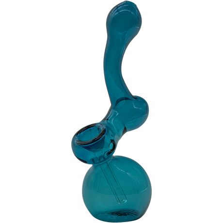 LA Pipes Sherbub Glass Sherlock Bubbler Pipe in Sea Foam, 6" Borosilicate, USA Made