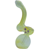 LA Pipes "Silver Sherlock" Fumed Bubbler Pipe in Purple Slime, 6" Borosilicate Glass, for Dry Herbs