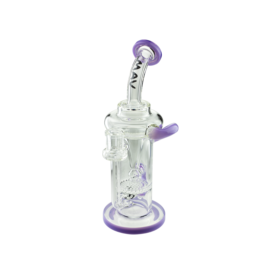 MAV Glass - The Sonoma Recycler Dab Rig with Purple Accents - Front View
