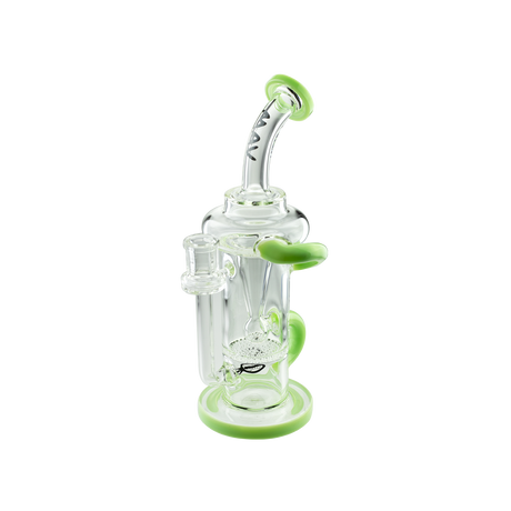 MAV Glass - The Sonoma Recycler Dab Rig with Green Accents - Front View