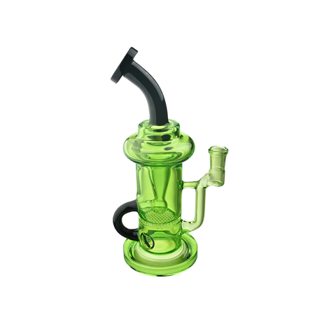 MAV Glass - The Sonoma Recycler Dab Rig in Green - Angled Side View