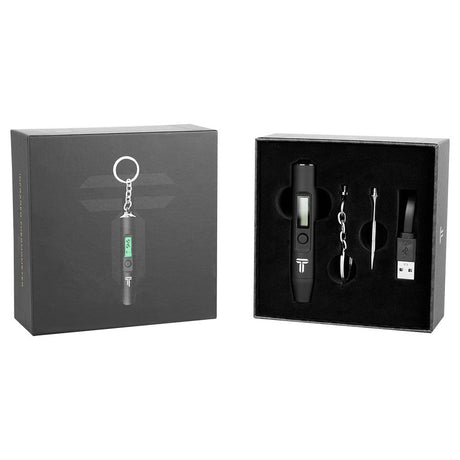 The Terpometer 2.0 Infrared Dab Thermometer with accessories in open box, portable design