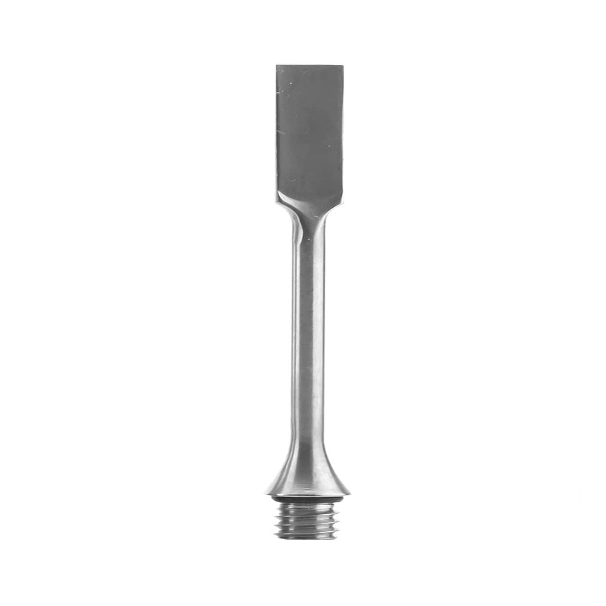 Terpometer Titanium Slot Head XL Tool for Dab Rigs - Durable Silver Titanium, Front View