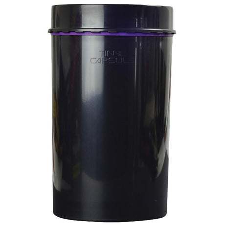 The "Time Capsule" Sealable Storage Device, Heavy Wall Black Silicone, Front View