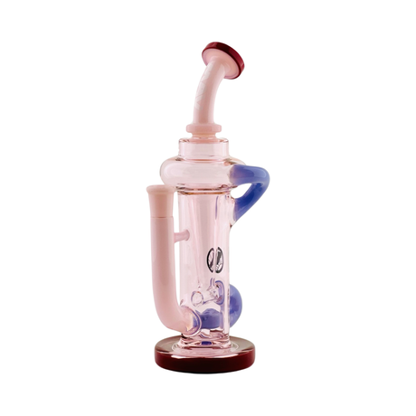 MAV Glass Trestle Color Combo Recycler Dab Rig with Intricate Percolation System - Front View
