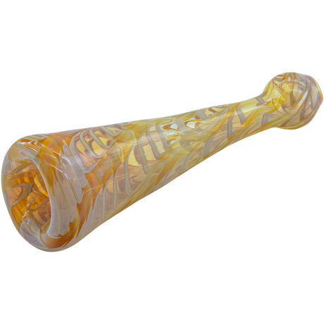LA Pipes Typhoon Colored Chillum in Amber - 4.5" Borosilicate Glass Hand Pipe for Dry Herbs, USA Made